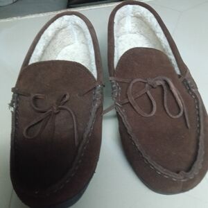 Men's Classic Brown Loafers with Cozy Lining